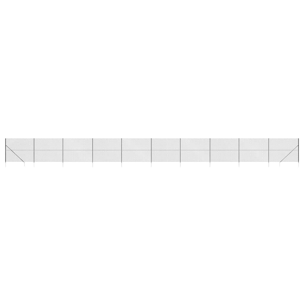 Antracitszürke drótkerítés cövekekkel 1,6 x 25 m 2