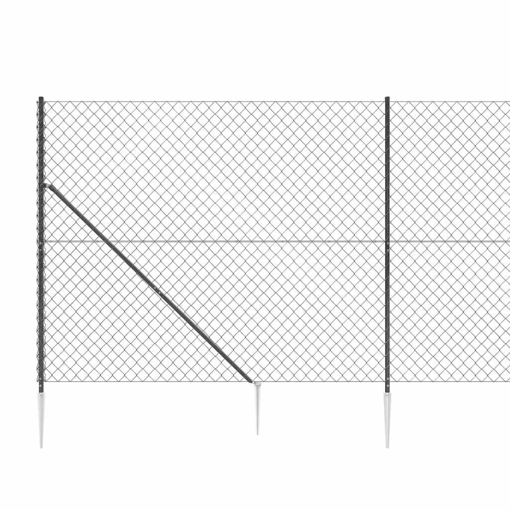 Antracitszürke drótkerítés cövekekkel 1,6 x 25 m 5