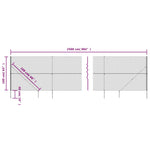 Antracitszürke drótkerítés cövekekkel 1,6 x 25 m 6