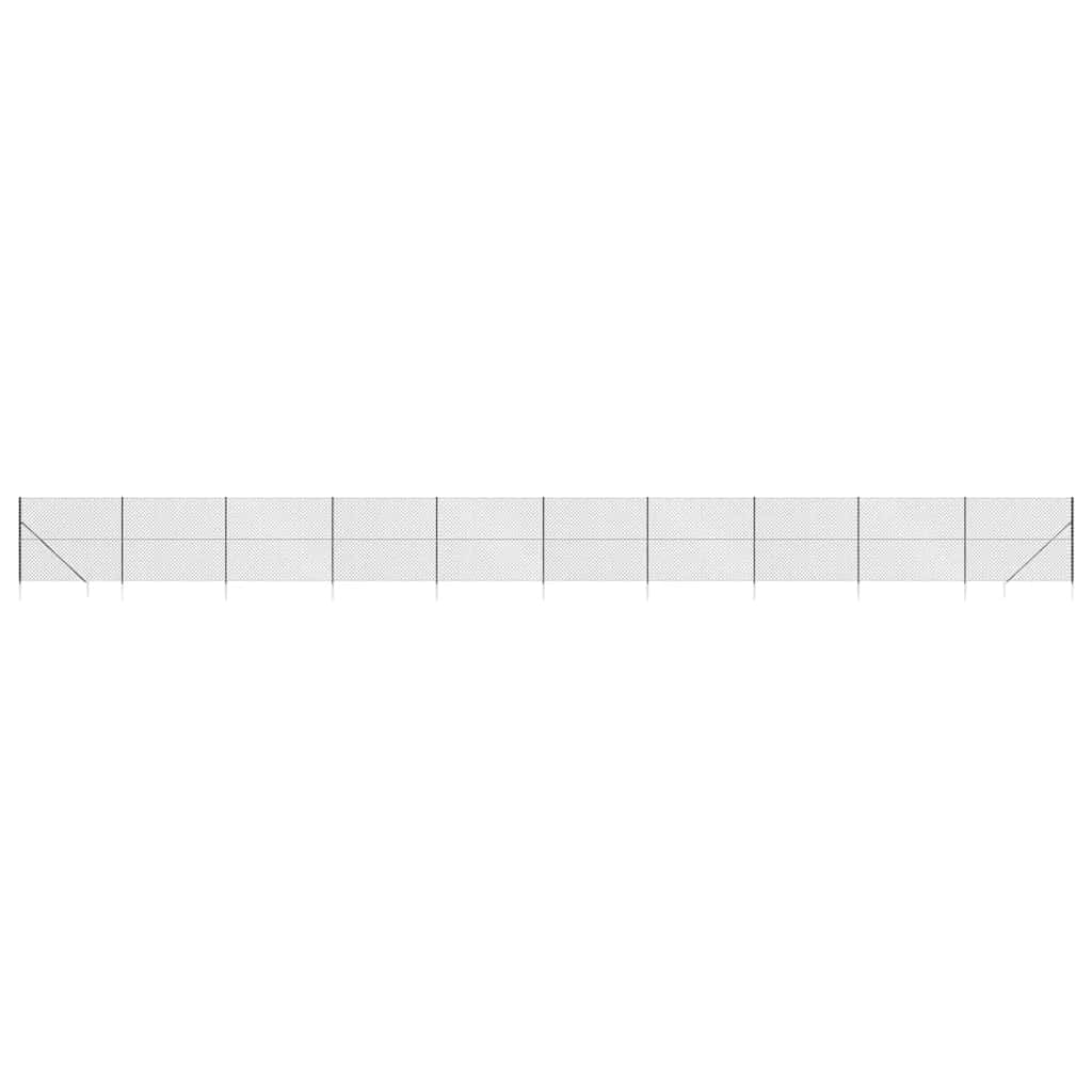 Antracitszürke drótkerítés cövekekkel 2 x 25 m 2