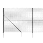 Antracitszürke drótkerítés cövekekkel 2 x 25 m 5