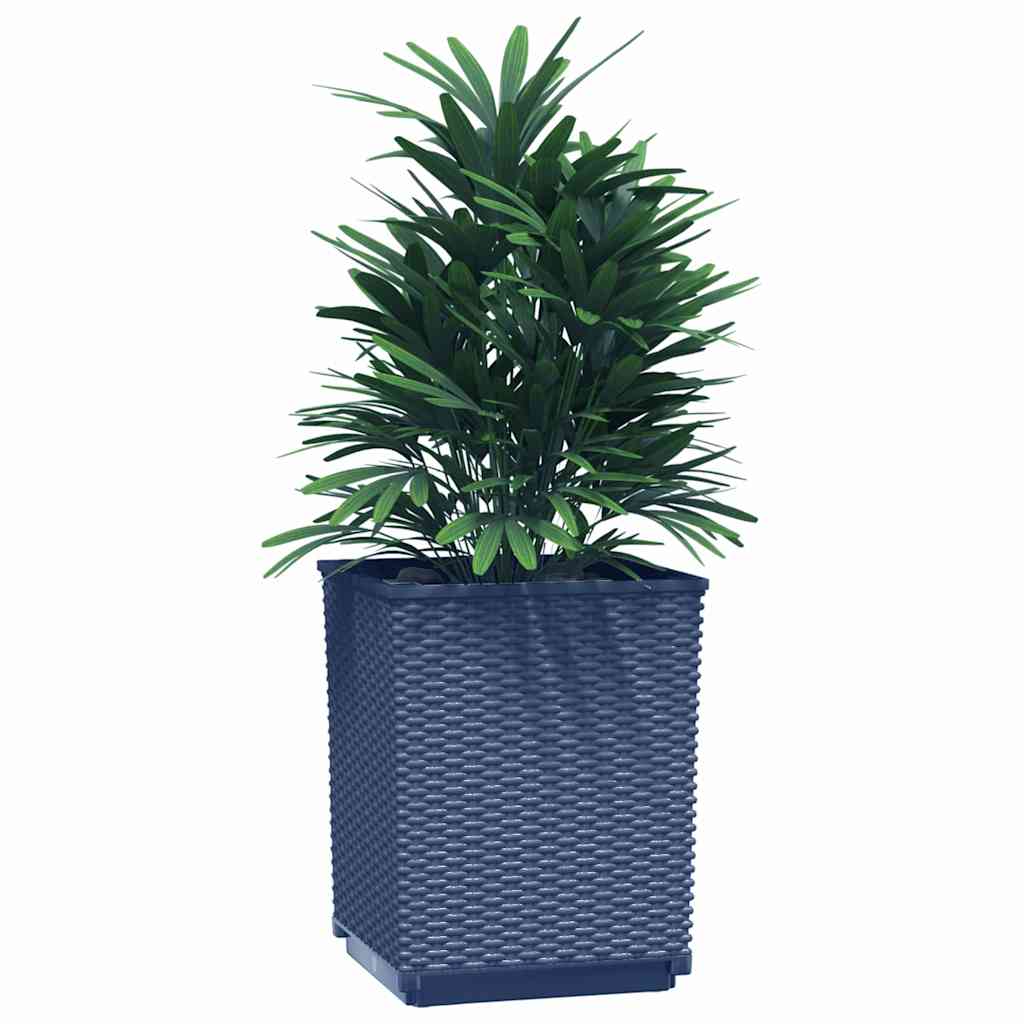 4 db kékszürke polipropilén növénytartó 30 x 30 x 37 cm 3