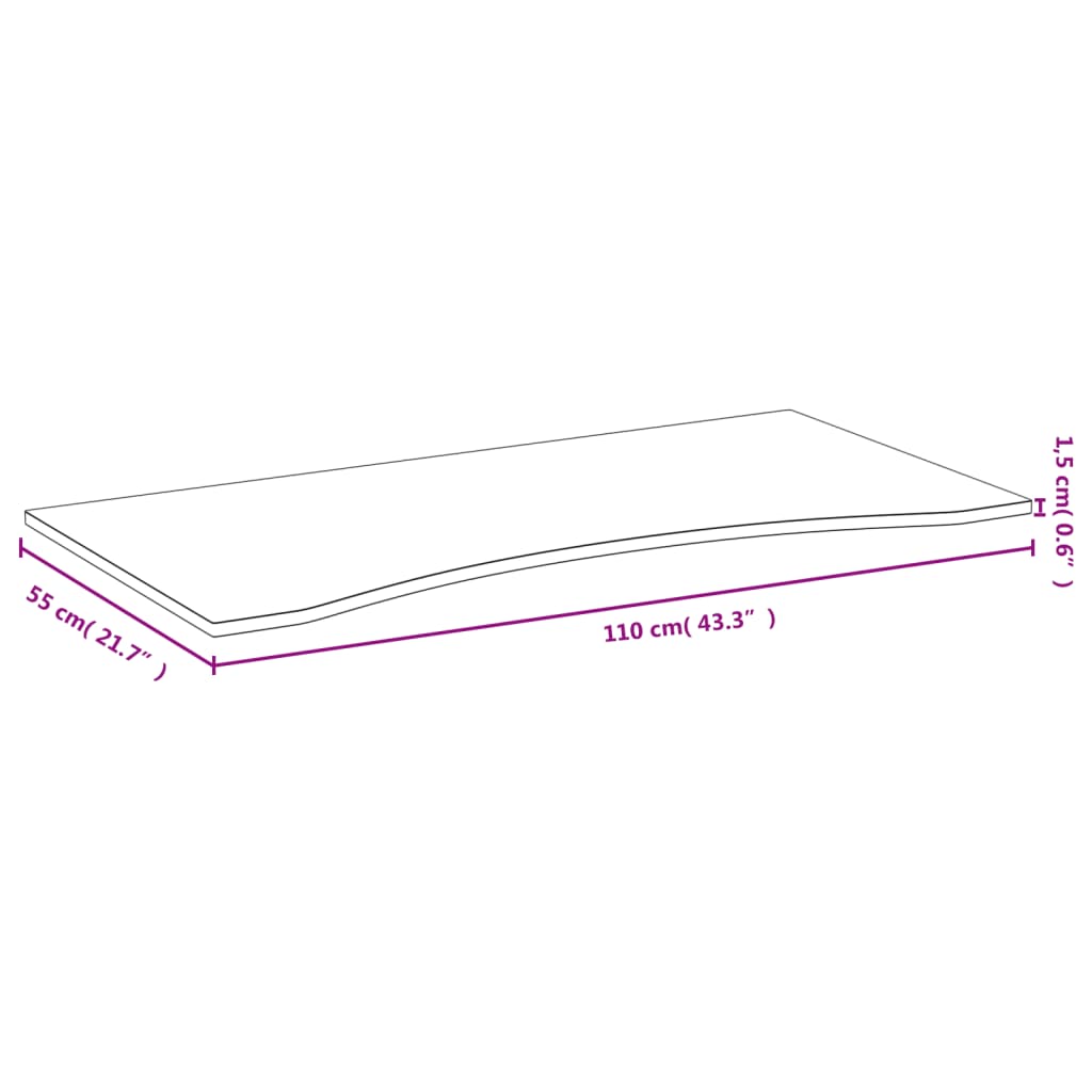 Bambusz asztallap 110x55x1,5 cm 4