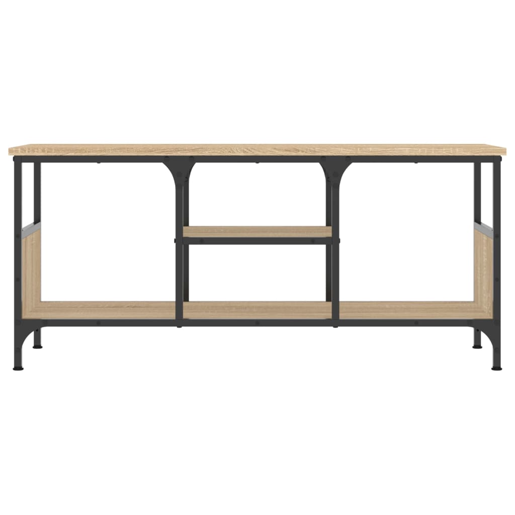 Sonoma tölgy színű szerelt fa és vas TV-szekrény 100x35x45 cm 4