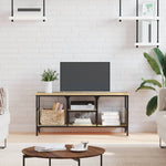 Sonoma tölgy színű szerelt fa és vas TV-szekrény 100x35x45 cm
