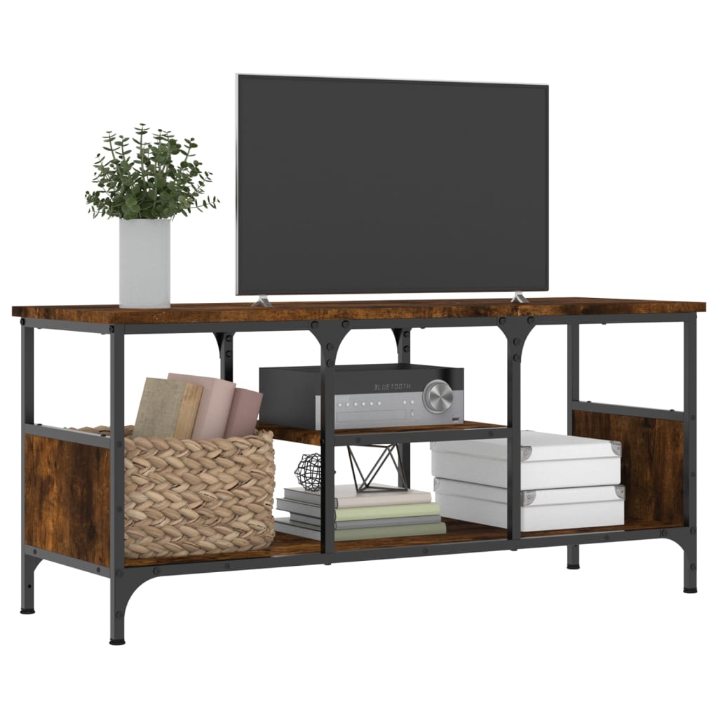 Sonoma tölgy színű szerelt fa és vas TV-szekrény 100x35x45 cm 3