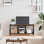 Sonoma tölgy színű szerelt fa és vas TV-szekrény 100x35x45 cm