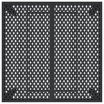 Antracitszürke acél kerti asztal 100 x 100 x 72 cm 5
