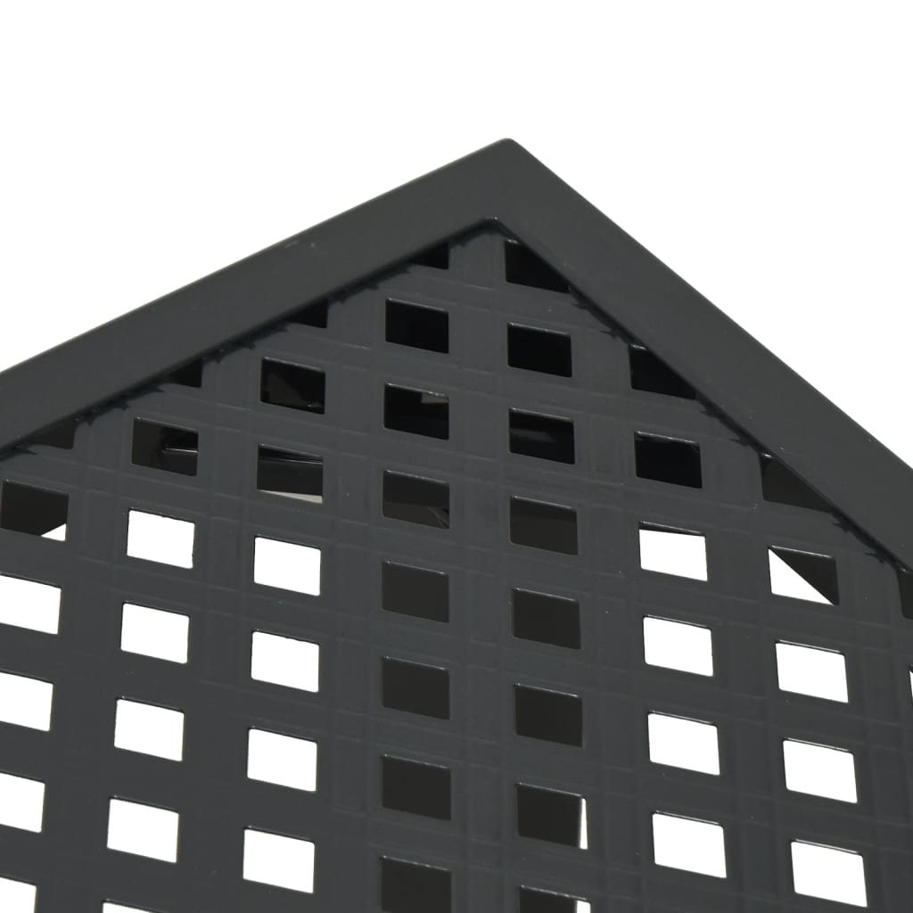 Antracitszürke acél kerti asztal 165 x 80 x 72 cm 6