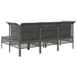 5 részes szürke polyrattan kerti ülőgarnitúra párnákkal 6