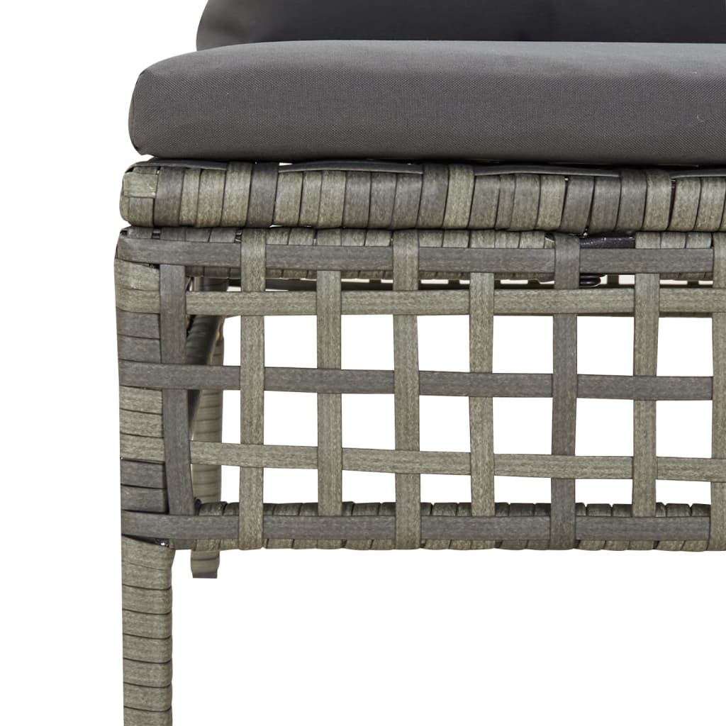 5 részes szürke polyrattan kerti ülőgarnitúra párnákkal 7