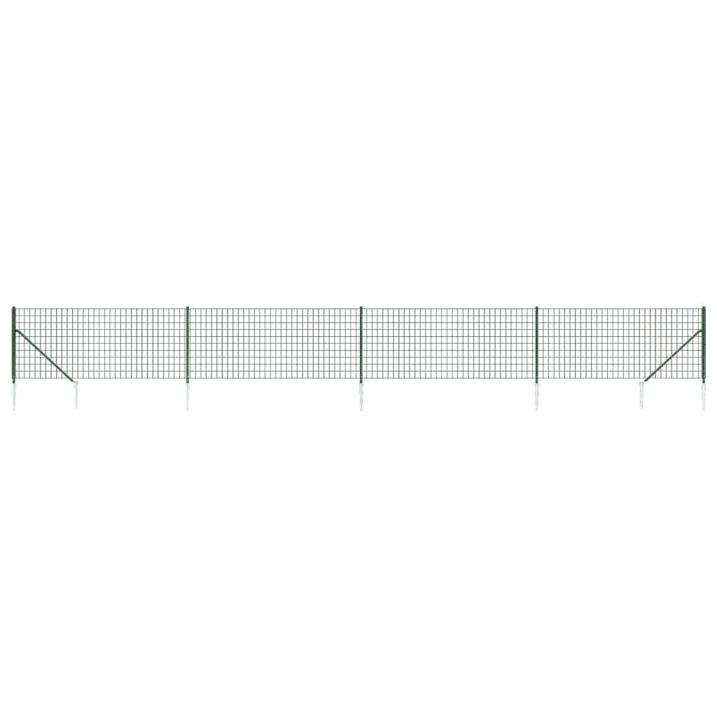 Zöld dróthálós kerítés cövekekkel 1,1x10 m 2