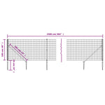 Zöld dróthálós kerítés cövekekkel 1x25 m 5