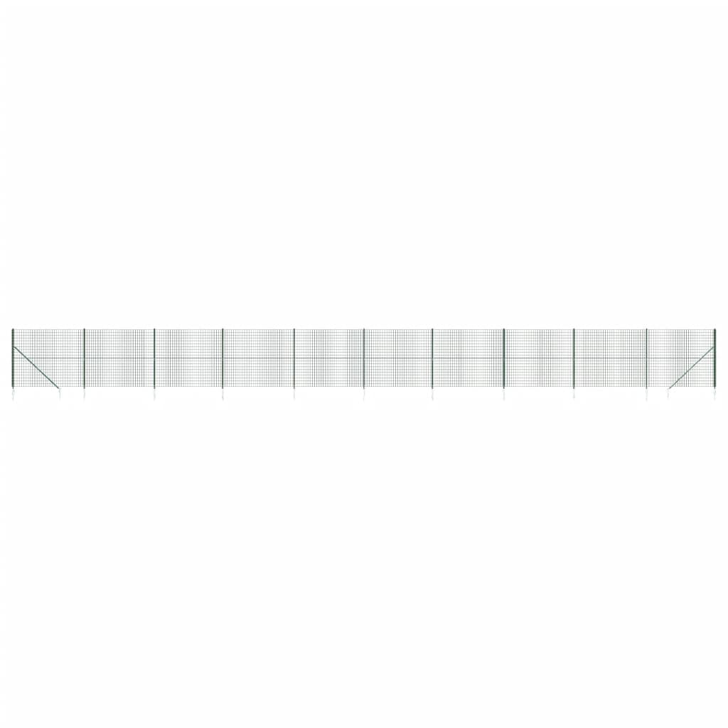 Zöld dróthálós kerítés cövekekkel 1,4x25 m 2