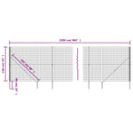 Zöld dróthálós kerítés cövekekkel 1,4x25 m 5