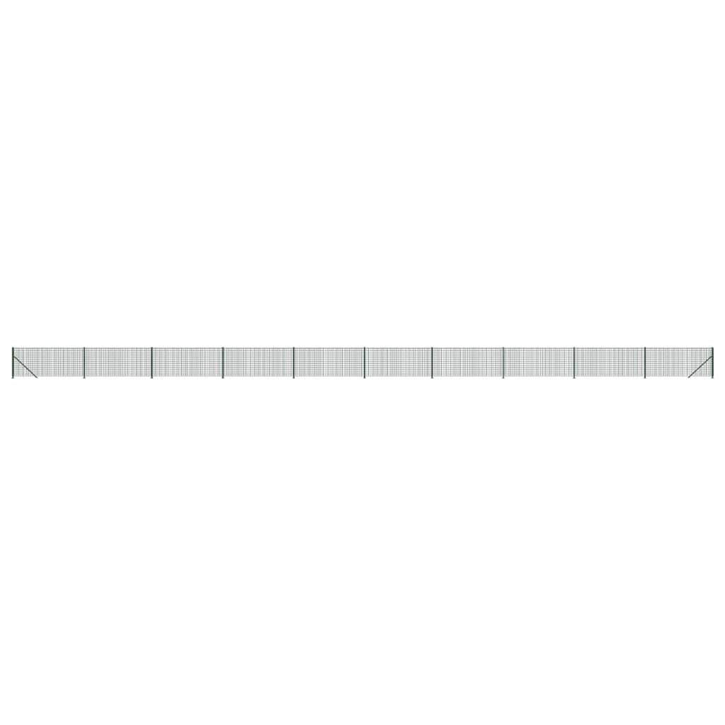 Zöld dróthálós kerítés illesztőperemmel 0,8x25 m 2