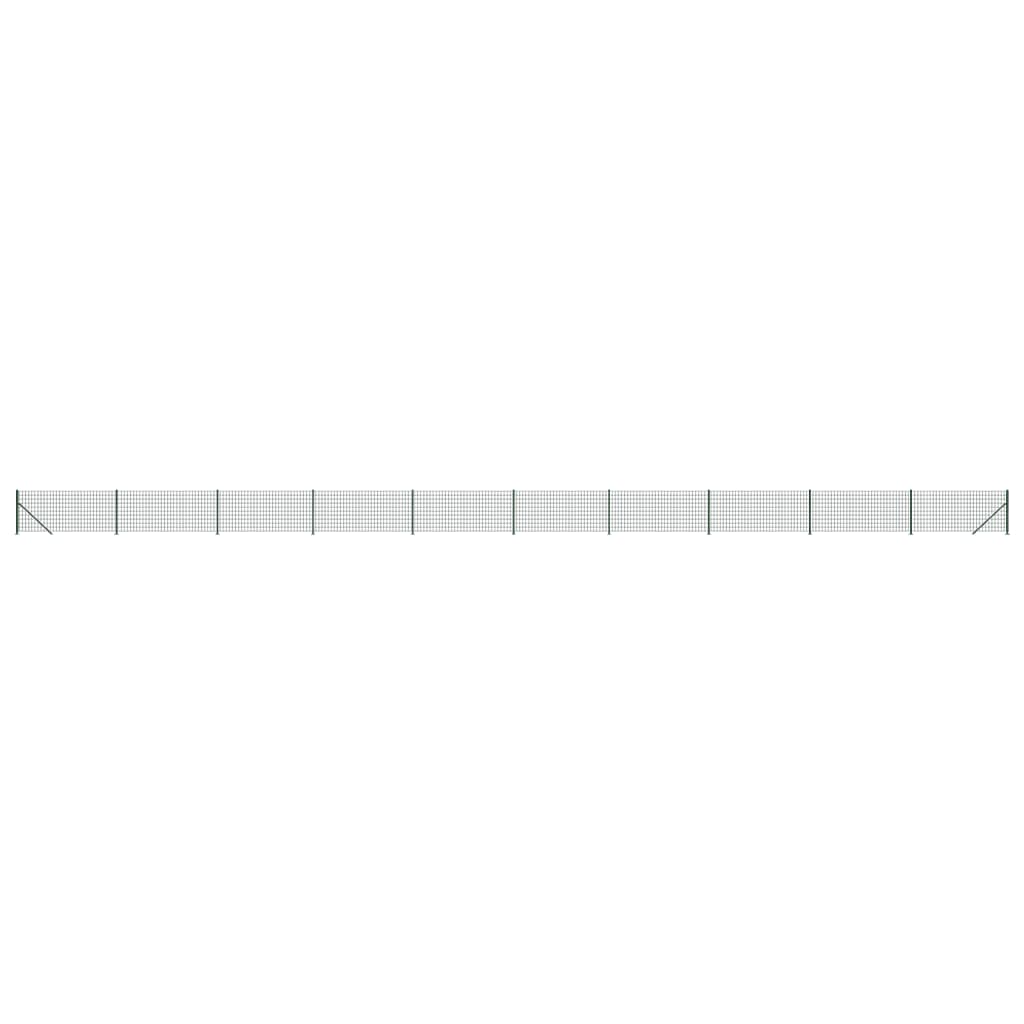 Zöld dróthálós kerítés illesztőperemmel 0,8x25 m 2