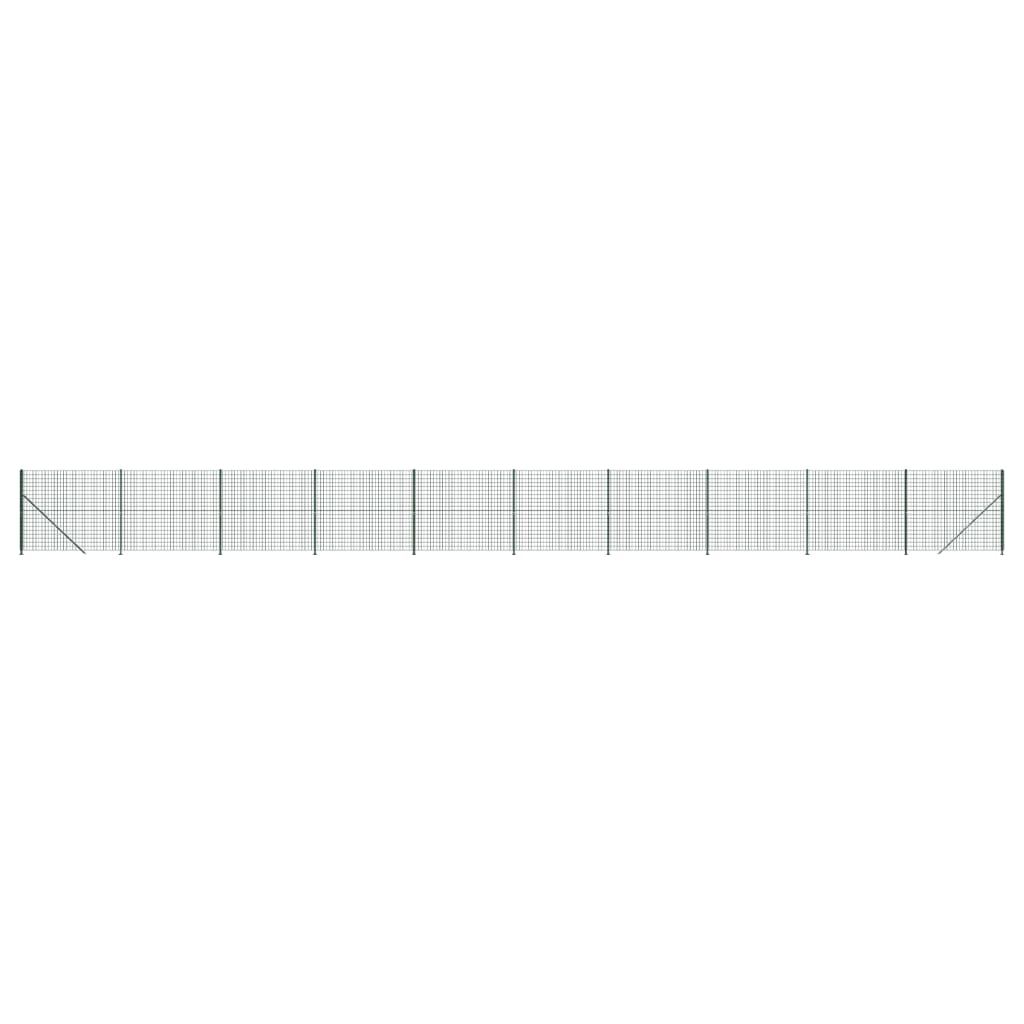 Zöld dróthálós kerítés illesztőperemmel 1,4x25 m 2