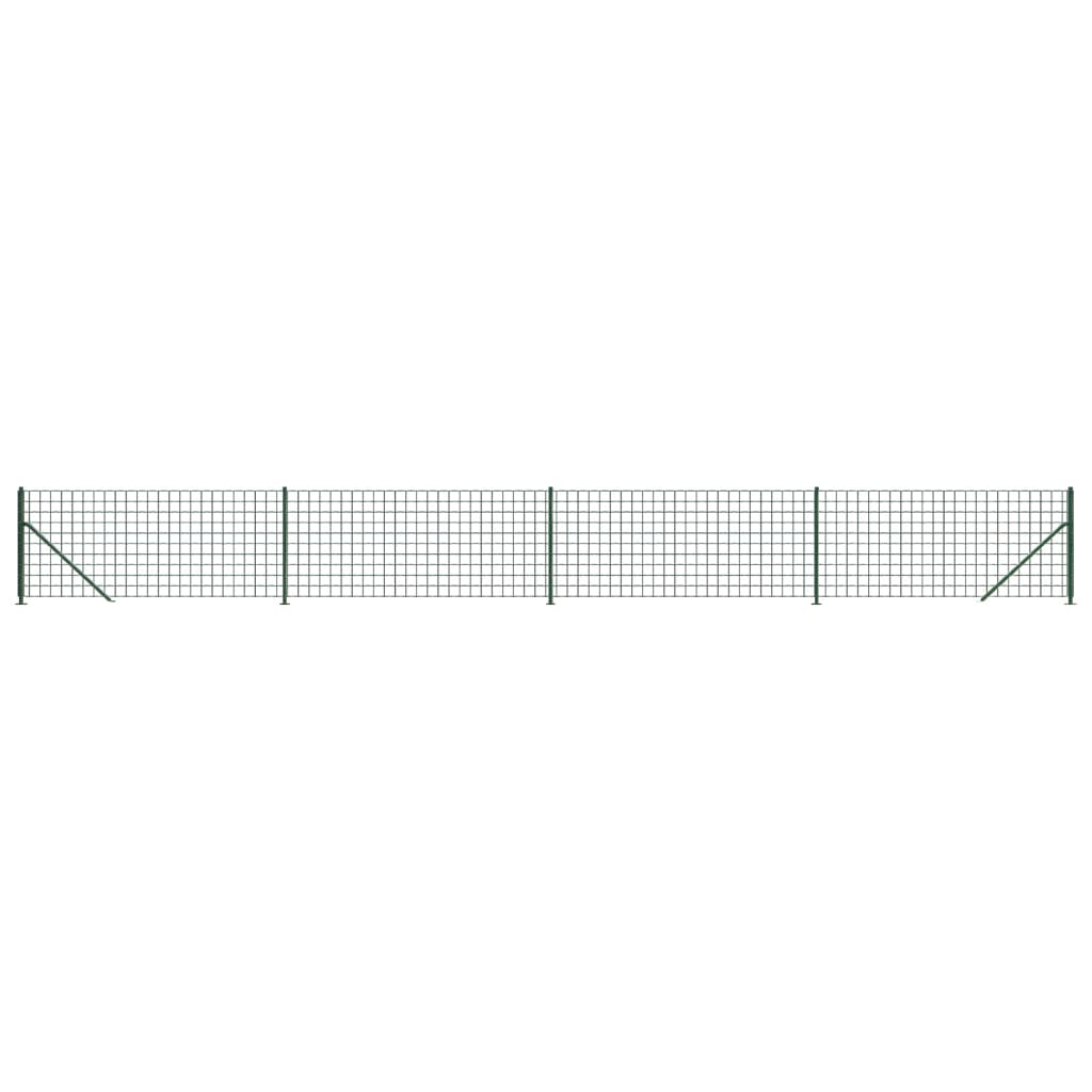 Zöld dróthálós kerítés illesztőperemmel 1,1x10 m 2