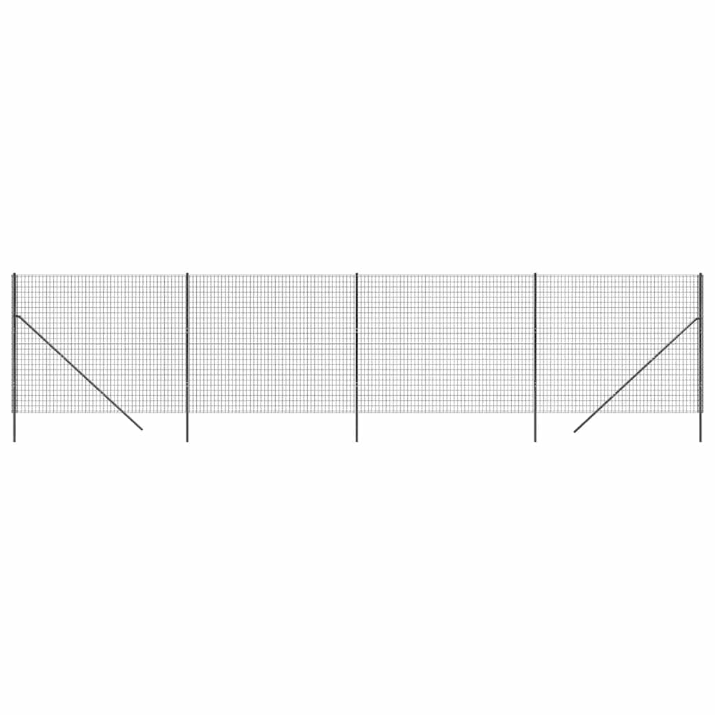 Antracitszürke horganyzott acél dróthálós kerítés 1,6x10 m 2