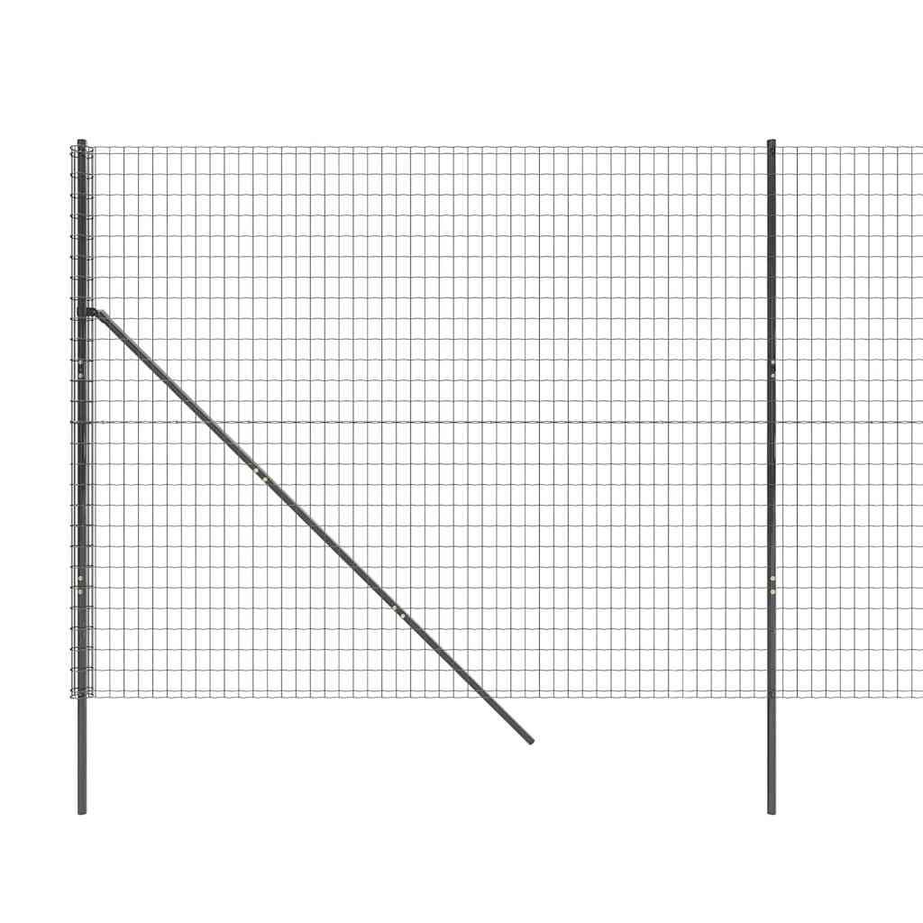 Antracitszürke horganyzott acél dróthálós kerítés 1,6x10 m 4