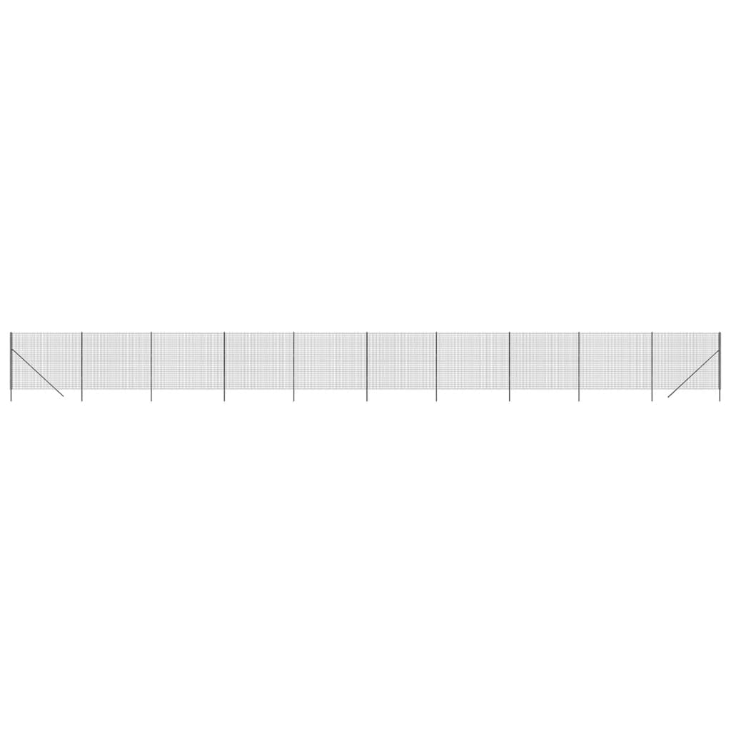 Antracitszürke horganyzott acél dróthálós kerítés 1,6x25 m 2