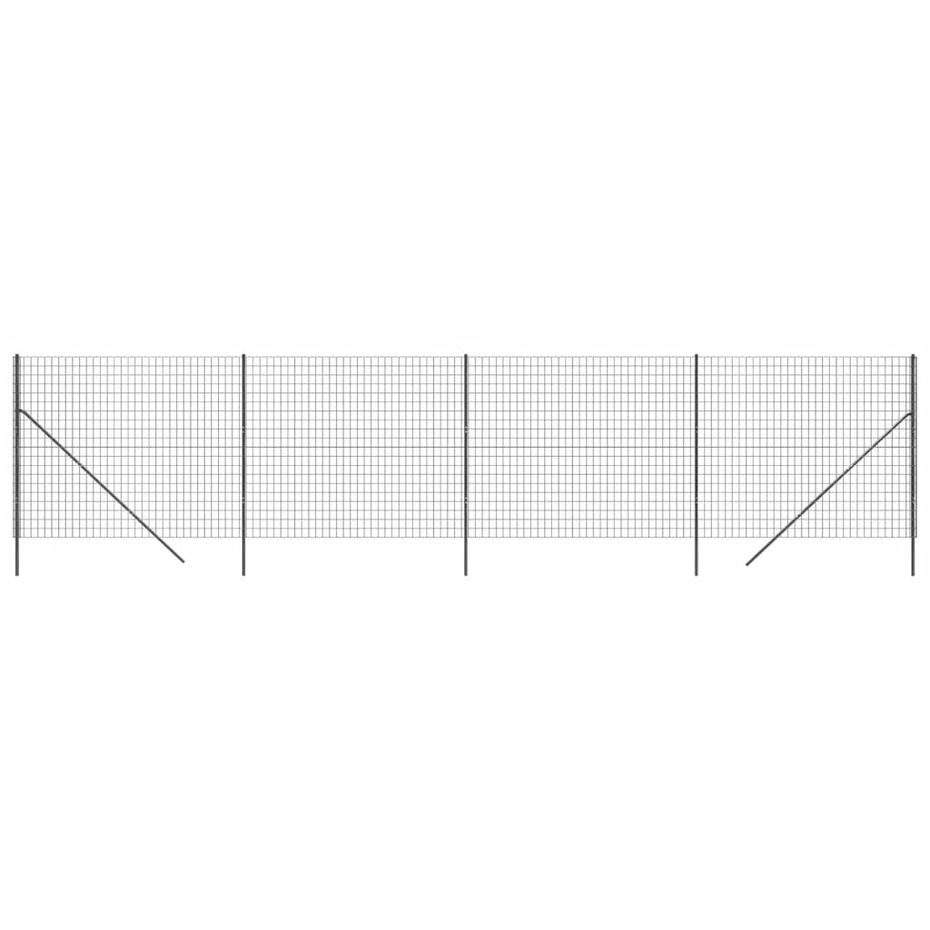 Antracitszürke horganyzott acél dróthálós kerítés 2x10 m 2