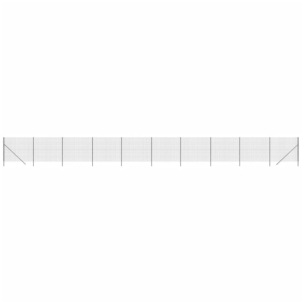 Antracitszürke horganyzott acél dróthálós kerítés 1,4x25 m 2
