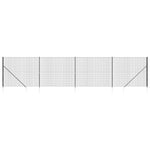 Antracitszürke dróthálós kerítés cövekekkel 1,6x10 m 2