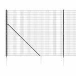 Antracitszürke dróthálós kerítés cövekekkel 1,6x10 m 5