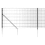 Antracitszürke dróthálós kerítés cövekekkel 1x25 m 4