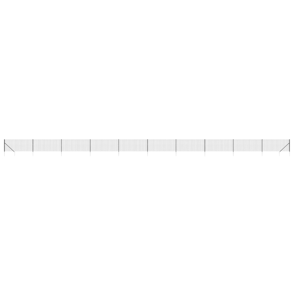Antracitszürke dróthálós kerítés cövekekkel 1x25 m 2