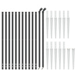 Antracitszürke dróthálós kerítés cövekekkel 1x25 m 3