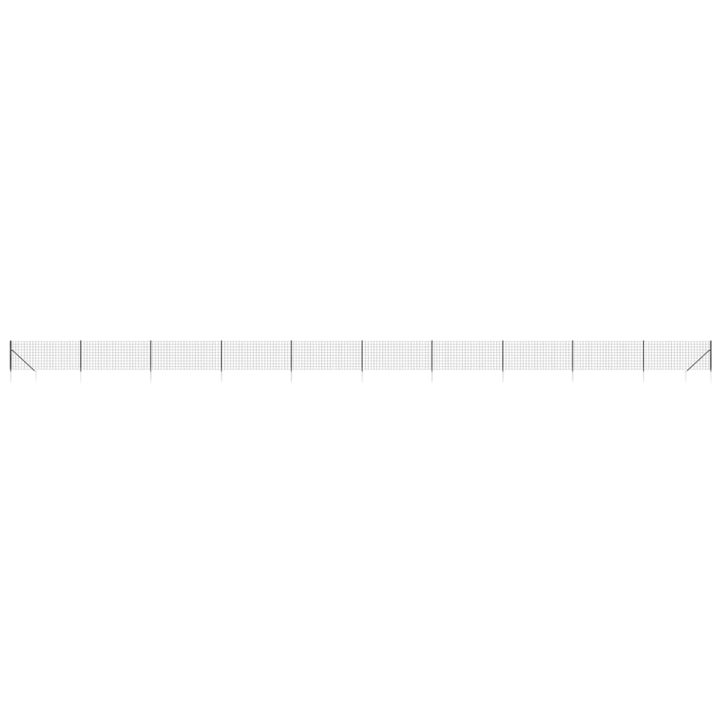 Antracitszürke dróthálós kerítés cövekekkel 1,1x25 m 2