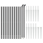 Antracitszürke dróthálós kerítés cövekekkel 1,1x25 m 3