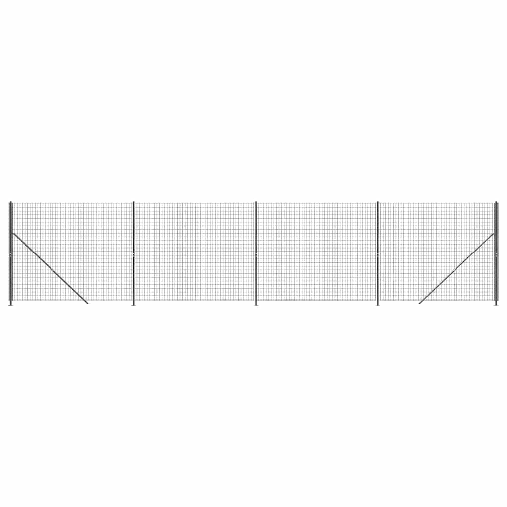 Antracitszürke dróthálós kerítés illesztőperemmel 1,6x10 m 2