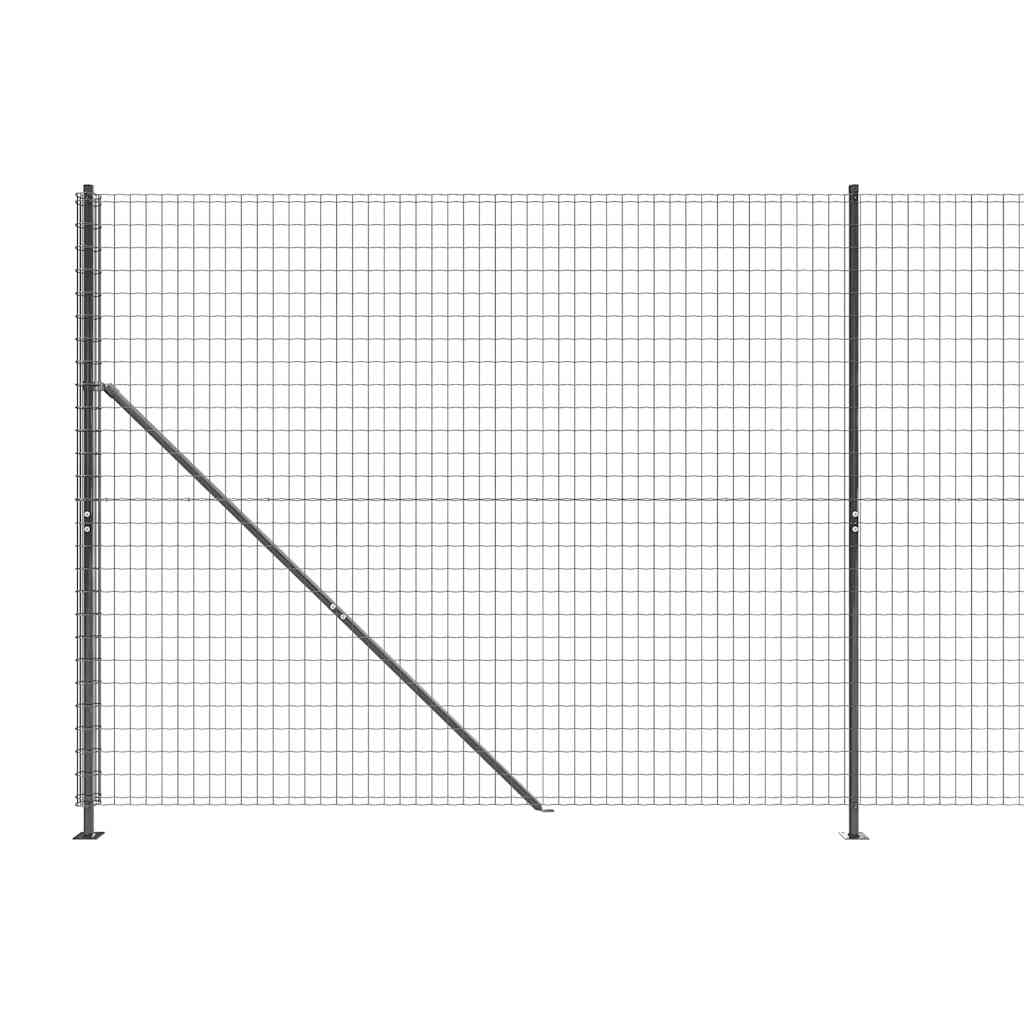 Antracitszürke dróthálós kerítés illesztőperemmel 1,6x10 m 5