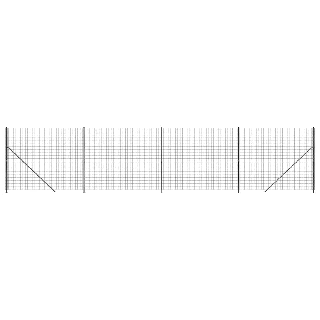 Antracitszürke dróthálós kerítés illesztőperemmel 1,4x10 m 2