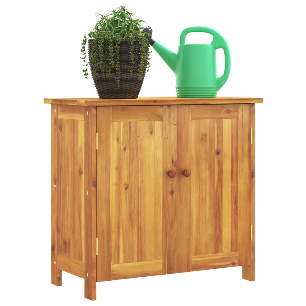 Tömör akácfa kerti szekrény 75 x 35 x 70 cm 7