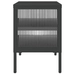 Fekete üveg és acél TV-szekrény 105 x 35 x 50 cm 6