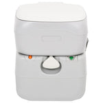 Szürke-fehér HDPE hordozható kemping WC 22+12 L 2