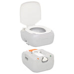 Szürke-fehér HDPE hordozható kemping WC 22+12 L 4