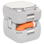 Szürke-fehér HDPE hordozható kemping WC 22+12 L 5