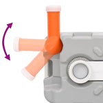 Szürke-fehér HDPE hordozható kemping WC 22+12 L 6