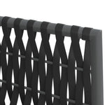 2 db fekete polyrattan kerti szék párnával 54 x 61 x 83 cm 7