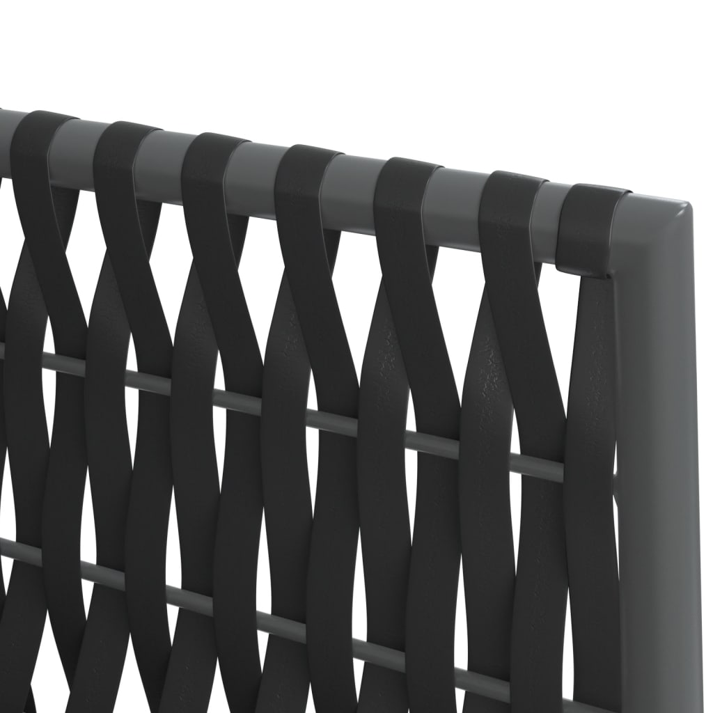 2 db fekete polyrattan kerti szék párnával 54 x 61 x 83 cm 7