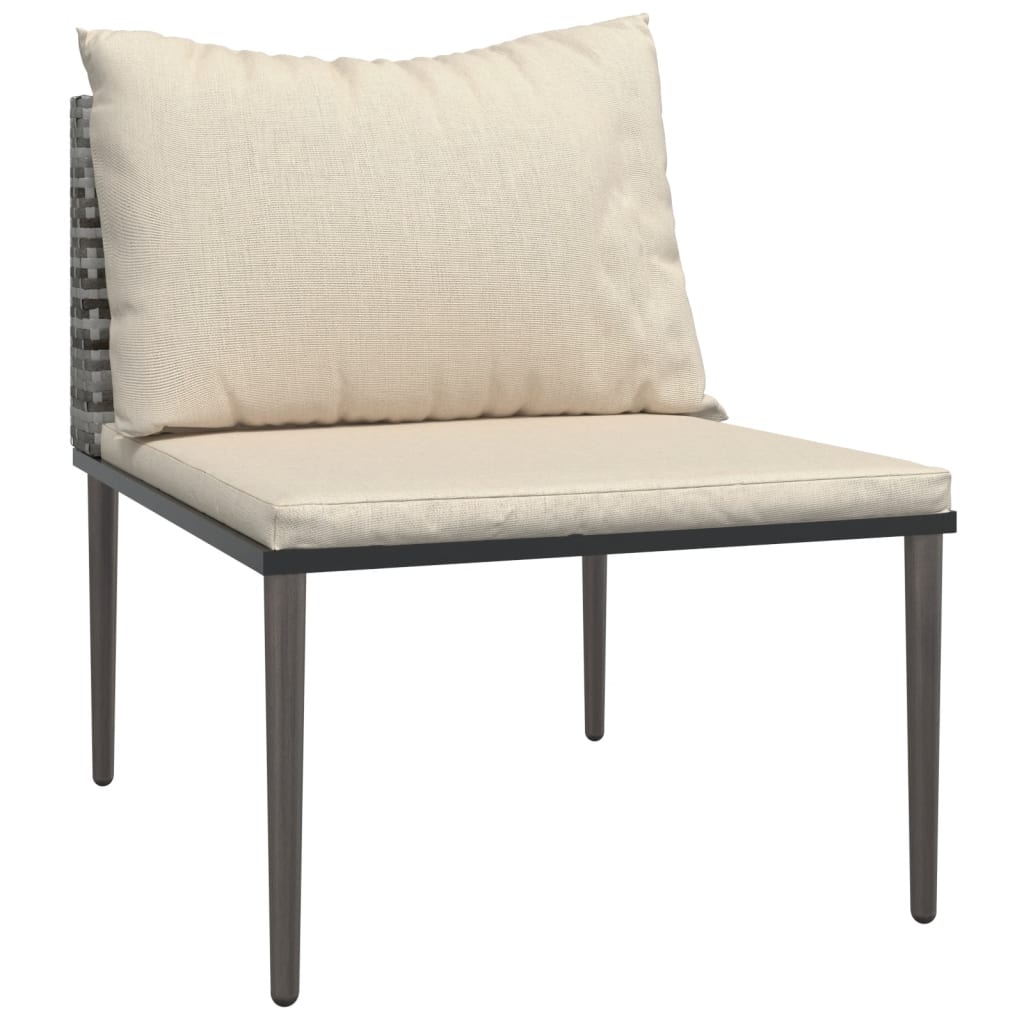 3 részes szürke polyrattan kerti ülőgarnitúra párnákkal 5