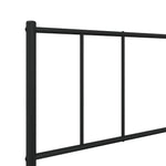 Fekete fém ágykeret fej- és lábtámlával 90 x 190 cm 9
