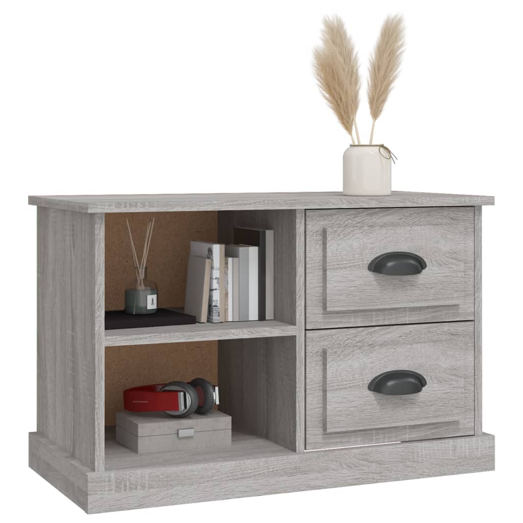 Szürke sonoma színű szerelt fa TV-szekrény 73x35,5x47,5 cm 4