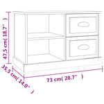 Szürke sonoma színű szerelt fa TV-szekrény 73x35,5x47,5 cm 11